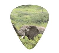 Elephants Animals - 12 plettri per chitarra, spessore 0,46 mm/0,71 mm/0,96 mm, con custodia, per chitarra acustica-elettrica, ukulele, basso