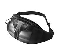 Elephants Art Marsupio in vita, grande marsupio alla moda per donne e uomini, tasche sicure con cerniera regolabile, per viaggi, feste, sport, corsa, escursionismo, uso quotidiano, 3D, Taglia unica