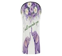 Elephants I Will Remember - Copritesta impermeabile per mazza da golf, con targhetta numerica, per conducente, fairway, legno ibrido