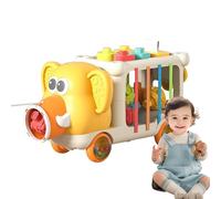 Elephants Truck Toys, Colorful Developmental Game, Funny Travel Activity, Preschool Educational Plaything, Interactive Learning Entertainment for Boys Girls, 12.2x7.09x7.87 Inches