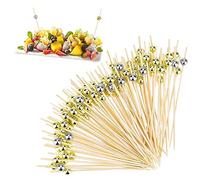 Elepl 300 Pezzi Stuzzicadenti per Feste Stuzzicadenti Legno Cocktail Decorativi 12 CM Stecchini Aperitivo Bastoncini Cocktail Feste Stuzzicadenti Cocktail per Griglia Torte Alla Frutta da Bar