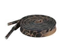 Elerevyo 1 Paio di Lacci Piatti con Stampa Leopardata per Scarpe da Ginnastica Lacci da 0.31'' per Scarpe da Trekking Casual Marrone scuro 140cm/55.1"