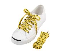 Elerevyo 2 Paia di Lacci Piatti Nice per Scarpe da Ginnastica Lacci Morbidi Larghi 0.35'' per Scarpe da Trekking Casual Giallo Terra 100cm/39.4"
