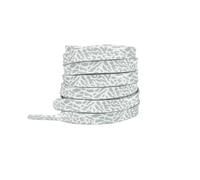 Elerevyo Lacci per Scarpe Piatti Colorati con Motivo a Contrasto Lacci per Scarpe Sportive Stringhe per Scarpe da Ginnastica 1 Paio Bianco-Grigio 120cm/47.2"