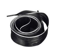 Elerevyo Lacci per Scarpe Piatti in Filato di Neve Lacci per Scarpe in Nastro di Seta Morbidi e Alla Moda per Scarpe da Ginnastica 2 Paia Cuore nero 120cm/47.2"
