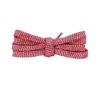 Elerevyo Lacci per Scarpe Piatti Ondulati Metallizzati Lucidi Glitterati Lacci per Scarpe Scintillanti con Paillettes Dorate e Argentate per Sneakers 2 Paia Rosso-Argento 100cm/39.4"