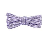 Elerevyo Lacci per Scarpe Piatti Ondulati Metallizzati Lucidi Glitterati Lacci per Scarpe Scintillanti con Paillettes Dorate e Argentate per Sneakers 2 Paia Viola-Argento 80cm/31.5"