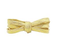 Elerevyo Lacci per Scarpe Piatti Ondulati Metallizzati Lucidi Glitterati Lacci per Scarpe Scintillanti con Paillettes Dorate e Argentate per Sneakers 2 Paia Giallo-Oro 120cm/47.2"