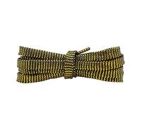 Elerevyo Lacci per Scarpe Piatti Ondulati Metallizzati Lucidi Glitterati Lacci per Scarpe Scintillanti con Paillettes Dorate e Argentate per Sneakers 2 Paia Oro nero 80cm/31.5"
