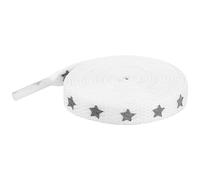 Elerevyo Lacci per Scarpe Riflettenti a Forma di Stelle Lacci Colorati e Piatti per Scarpe da Ginnastica da Corsa 2 Paia Luce bianco-argento 140cm/55.1"