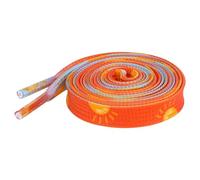 Elerevyo Lacci Piatti Arancioni per Scarpe da Ginnastica Motivo Sole Alieno Effetto Crackle Sfumato 1 Paio Arancione 4 160cm/63.0"