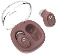 eleror Auricolari wireless per piccole orecchie, unisex, Bluetooth per piccoli canali uditivi, mini auricolari per iPhone, Android, microfono Bluetooth wireless (Rosa Anticato)