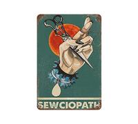 Elerwall Targa in metallo vintage, per lavori a maglia e uncinetto, per casa, cucina, bar, decorazione da parete, regalo di compleanno, anniversario, inaugurazione della casa, dimensioni 14 x 20,3 cm
