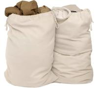 ELES VIDA® - XXL Sacchetto per il bucato 2 Set 70 x 90 cm in 100% cotone - XL - extra large per uso intensivo - durevole, con coulisse, sacchetto per il Colore Naturale