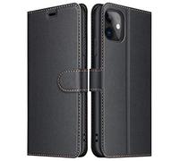 ELESNOW Cover per iPhone 11, Flip Wallet Case Custodia in Pelle PU Premium, Slot per Schede, con Magnetica a Scatto per Apple iPhone 11 (Nero)