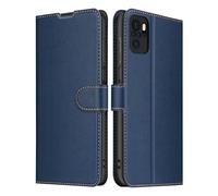 ELESNOW Cover per Redmi Note 10 4G / Note 10S, Flip Wallet Case Custodia in Pelle PU Premium, Slot per Schede, con Magnetica a Scatto per Xiaomi Redmi Note 10 4G / Note 10S (Blu)