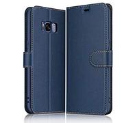 ELESNOW Cover per Samsung Galaxy S8, Flip Wallet Case Custodia per Samsung Galaxy S8 (Blu)