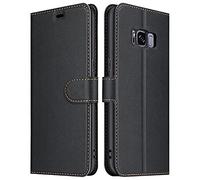 ELESNOW Cover per Samsung Galaxy S8, Flip Wallet Case Custodia per Samsung Galaxy S8 (Nero)