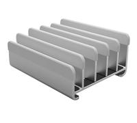 Elestoria Supporto regolabile per computer portatile, adatto a 5 dispositivi, design moderno, regolazione senza attrezzi, protezione e stabile, grigio