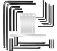 Elesunory Set di 23 chiavi per truss rod per chitarra, include 4 mm, 5 mm, 1,2 mm, 1,5 mm, 2 mm, 2,5 mm, 3 mm, 3,2 mm, 4 mm, 4,7 mm, 5 mm, 5 mm, chiavi esagonali per truss rod da 6,35 mm, 7 mm, 8 mm