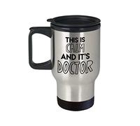 Eletina Mom and Dad This is Calm and It's Doctor Cup (Travel) Criminal Minds Tv Show Spencer Reid Decor Shirt Accessories Merchandise Decal Funny Mom tazza da caffè regalo 400 ml