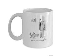 Eletina Tazza da caffè da 325 ml, tazze riutilizzabili con cartoni animati New Yorker fuori dagli schemi (bianco) tazza - Merchandise Kitty - Cat Mom Best Mug Gifts