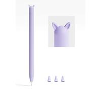 ELETIUO Astuccio in morbido silicone compatibile con Apple Pencil di prima generazione, custodia protettiva per matita per orecchie (viola, 1°)