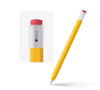 ELETIUO Custodia in silicone compatibile con Apple Pencil 2a generazione, custodia protettiva con impugnatura e accessori per cappuccio, compatibile con iPad Pro 11 da 12,9 pollici, giallo