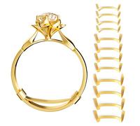 ELETIUO Set di protezioni per anelli in metallo riempiti per anelli sciolti, confezione da 12 pezzi, 3 misure per diverse larghezze di fascia, regolatore invisibile per anelli distanziatori, colore