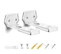 ELETIUO Staffa di montaggio a parete per soundbar, profondità regolabile da 9,7 a 16,5 cm, supporto universale per soundbar, per Samsung, Sony, LG, Vizio, Bose, JBL, Sonos, supporta fino a 22,7 kg