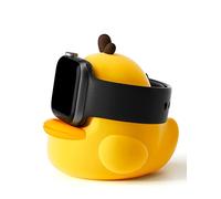 ELETIUO Supporto caricabatterie compatibile con Apple Watch serie 49/46/45/44/42/41/40/38 mm, iWatch Ultra2/Ultra/10/9/8/SE2/7/6/SE/5/4/3/2/1, dock in silicone a forma di anatra, supporta la modalità