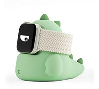 ELETIUO Supporto di ricarica compatibile con Apple Watch Series Ultra/8/SE2/7/6/SE/5/4/3/2/1, base di ricarica per iWatch Dinosauro, compatibile con modalità comodino, verde menta