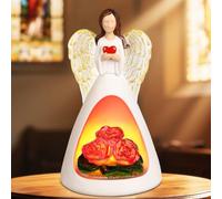 Eletorot Regalo Donna, Angelo Custode Statuetta, Angeli Statuette Resina, Figura di Angelo per Decorazioni Casa, Regali per Amica Sorella Mamma Nonna Collega