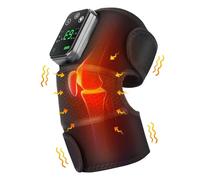 Eletric Heating Knee Massager Vibration Thermal Therapy For Shoulder Arthritis Massage Joint Pain Relief Warm Wrap Brace Sicuro da usare(Black 1pcs)