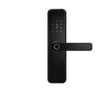 Eletronic Lock for Tuya X5 Security Smart Door con impronta digitale biometrica Card Password Key App Unlock Installazione semplice fai da te(Black-70mm)