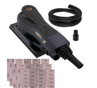 Elettrica Levigatrice Orbitale 350W, MAXXT Levigatrice Orbitale Senza Spazzole 3mm 4000-10000 RPM, Sheet Sander per Legno Levigatrice（Includere 15 Pezzi di Carta Vetrata）