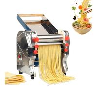 Elettrica Macchina Pasta Fresca,Sfogliatrice in Acciaio Inox,Pressa Noodle Multifunzionale,Macchina Arrotolare Pasta Elettrica Cucina Utensile per Impastare,Stendere,Tagliare(180-Kneading type)