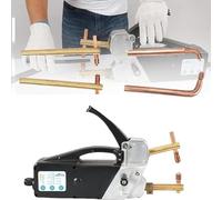 Elettrica per Saldatura a Punti Saldatrice Saldatrice portatile 2.0 + 2.0Mm Strumento di riparazione lamiera Pistola punta portatile, con bracci elettrodo sostituibili per acciaio inossidabi
