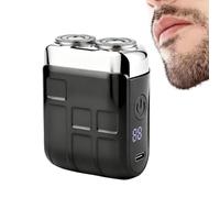 elettrici da uomo, portatile, ricaricabile, con doppia lama e display a LED, per il viso per gli uomini, per ascelle, mento da viaggio, casa, palestra, lavoro, uffici