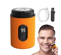 elettrici da uomo, ricaricabili da viaggio - elettrici Tagliabarba portatile ricaricabile a LED - per il viso Cordless Lavabili da uomo da viaggio