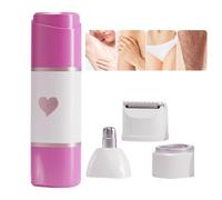 Elettrici Per Donne,o Elettrico Personale Portatile Con 3 Testine di Accessorio | Per Donne Per La Rasatura | Per Capelli Viso Bikini Corpo Pelle Gambe Bellezza Viaggio Signore Ragazze