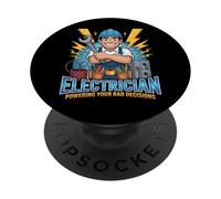 Elettricista che alimenta le tue decisioni sbagliate PopSockets PopGrip Adesivo