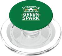 Elettricista Chi Porta La Scintilla Verde Saint Patricks PopSockets PopGrip per MagSafe