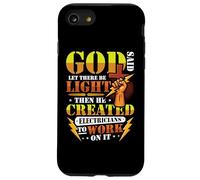 Elettricista Umorismo Dio ha detto che ci sia elettricista leggero Custodia per iPhone SE (2020) / 7/8