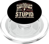 Elettricista Vintage Humor Graphic Fix Cosa Stupido fa PopSockets PopGrip per MagSafe