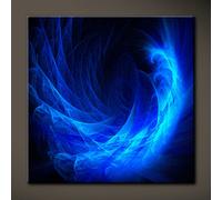 Elettrico Blu Immagine Tela Nero Blu Astratto Arte Stampa Abitare Decorazione XL