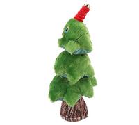 Elettrico Canto Danza Albero di Natale Bagliore di Luce Carino per Divertimento Interno/esterno 18x18x37 Cm (Albero di Natale ceppo danzante)