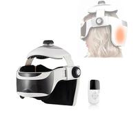 Elettrico casco massaggiatore testa, casco massaggio occhio e collo con pressione aria riscaldata per alleviare emicrania, mal di testa, sollievo di stress, sonno profondo