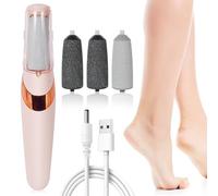 Elettrico del piede Callus Remover, Ricaricabile Pedicure per Lima del Piede con 2 Rullo Ricambio, 2 Velocità & Luci a LED, Attrezzi per Cura dei Piedi per Talloni Screpolati, Calli