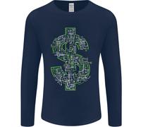 Elettrico Dollaro Segno Crypto Denaro Uomo Maniche